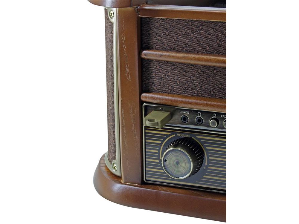 Soundmaster Retro Stereo m/ Platespiller, DAB+, CD og Kassettspiller - Soundmaster NR565DAB